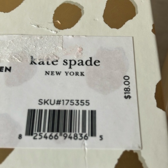Kate Spade: Gold & White Note Holder with Pen - Picture 4 of 16